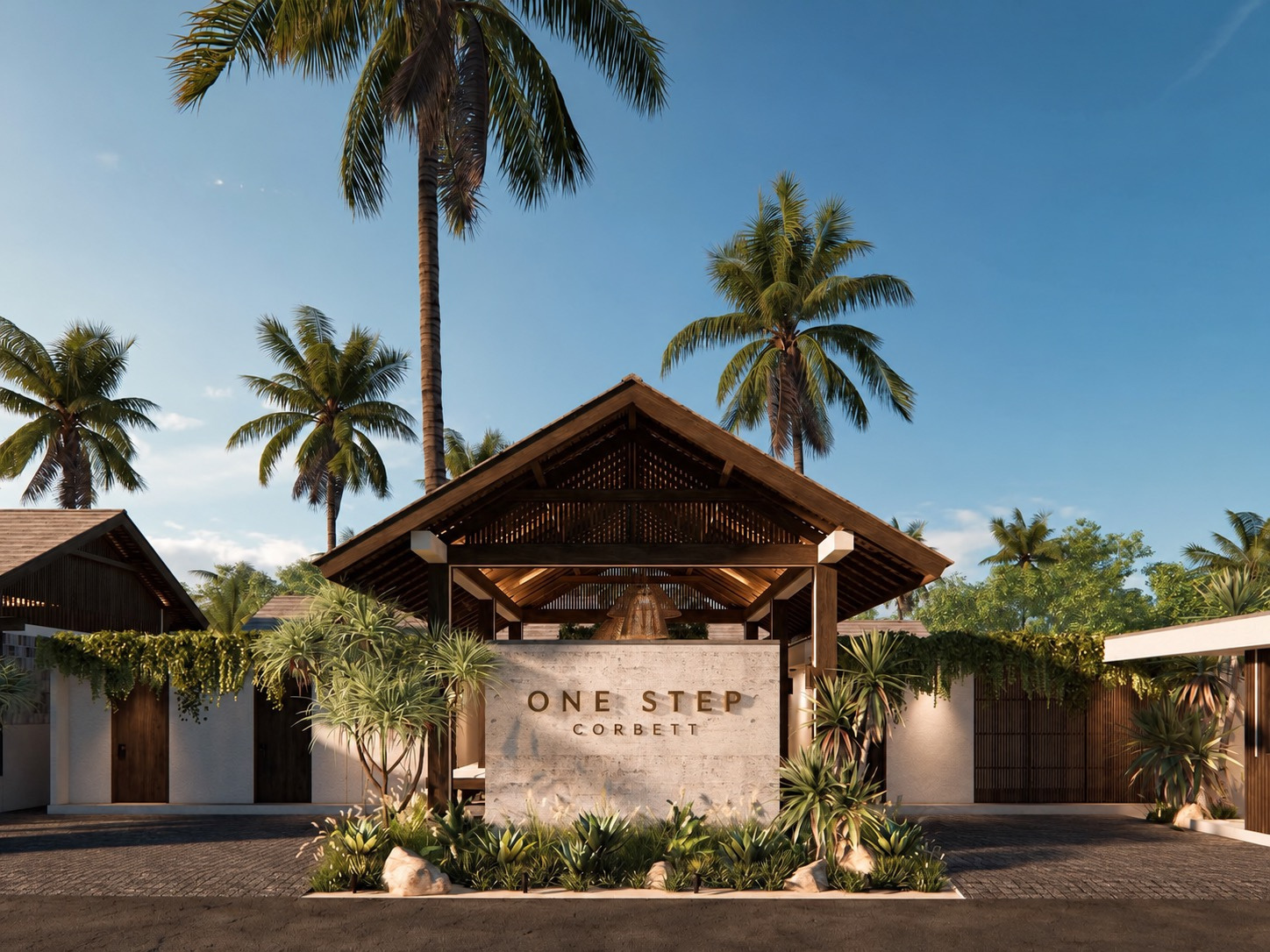 Brochure rendering of the One Step Corbett entrance