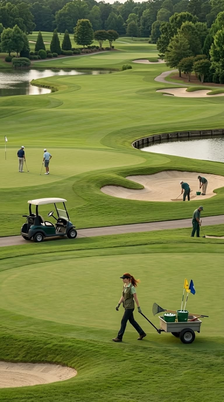 Golf course lifestyle image from the brochure