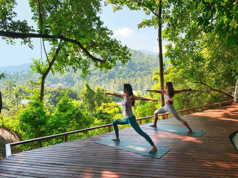 Yoga and meditation setting from the brochure